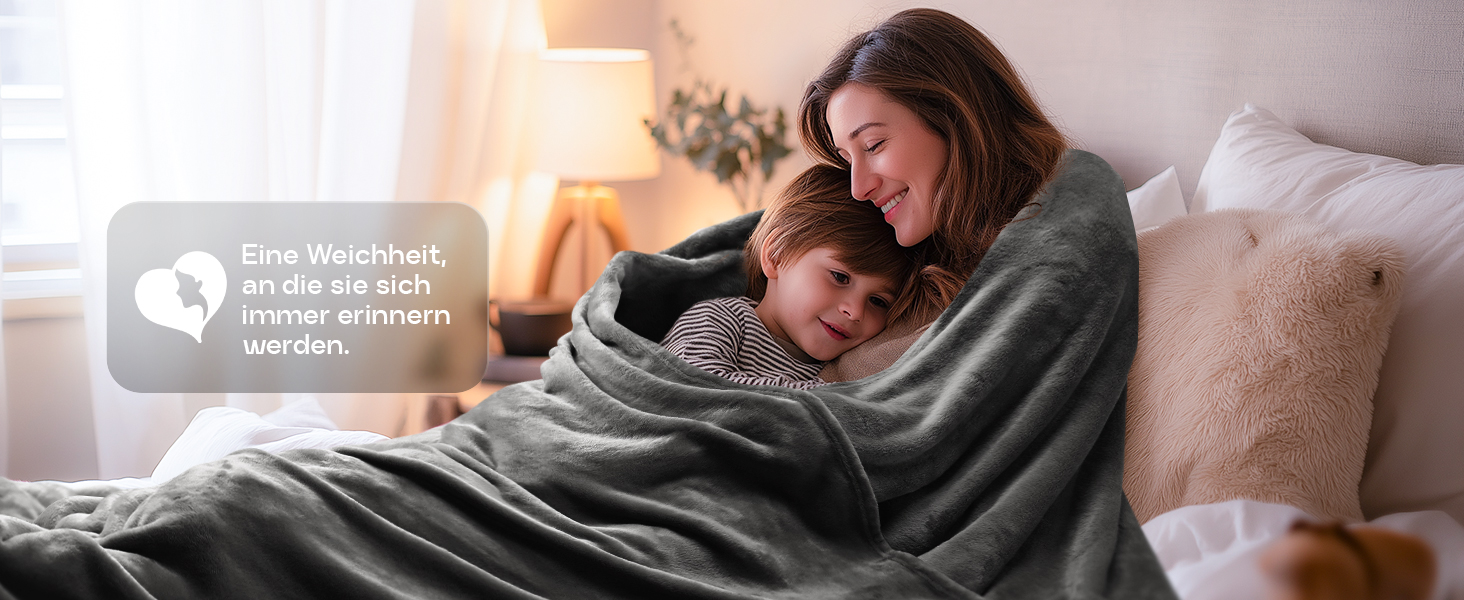 Плед Utopia Bedding: теплий та м'який флісовий плед 200x150 см сірого кольору для ліжка, дивана та крісла