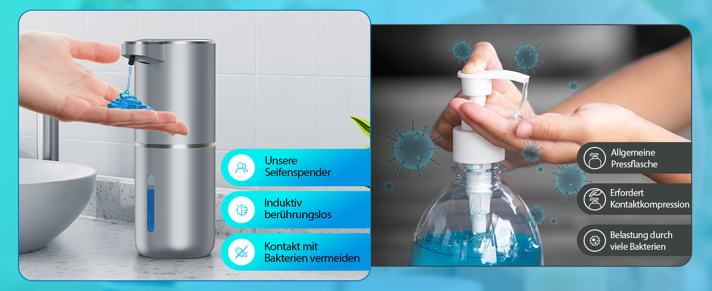 Автоматичний диспенсер для мила Amyzavls, 380 мл, USB, сенсорний, настінний, для ванної, кухні, офісу