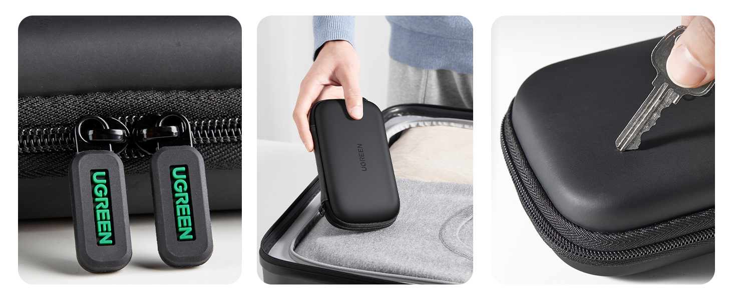 Чохол UGREEN для SSD/HDD 2.5' з органайзером для кабелів, Powerbank та USB-накопичувачів