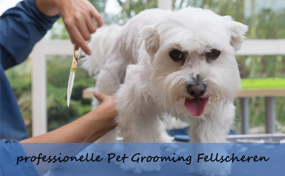 Професійна вигнута ножиця для грумінгу собак 7 дюймів Dream Reach - ножиці для догляду за шерстю собак та котів з японської сталі 440C