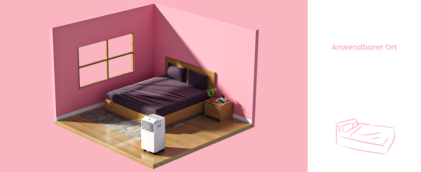 Мобільний кондиціонер Comfee MPPHA-07CRN7, 7000 BTU (2,0kW) - охолодження, вентиляція, осушення, до 68 м³