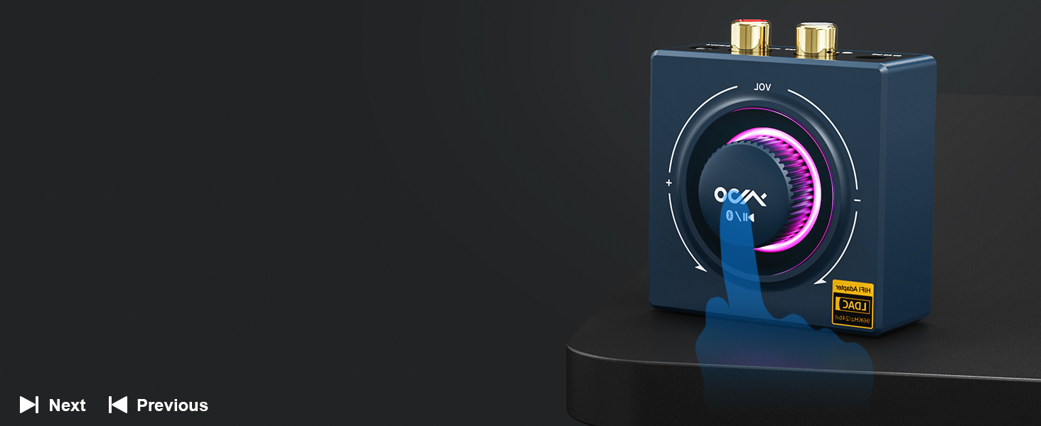 Bluetooth аудіоприймач YMOO B06T3 Pro: AUX адаптер для стереосистеми, TV, PC, телефону. Підтримка Bluetooth 5.3, HiFi, 3.5mm jack, Cinch, 15м радіус дії