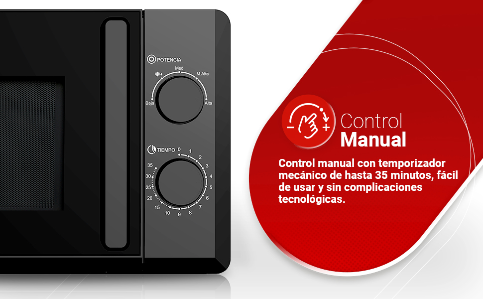 Мікрохвильова піч Nilson 20 літрів, чорний кришталь, NMW2700N, 700W, 5 програм, функція розморожування