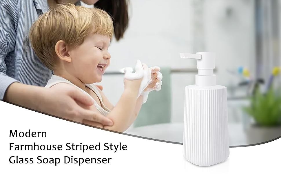 Дозатор мила скляний матовий HMJIA для кухні та ванної кімнати, з помповим механізмом