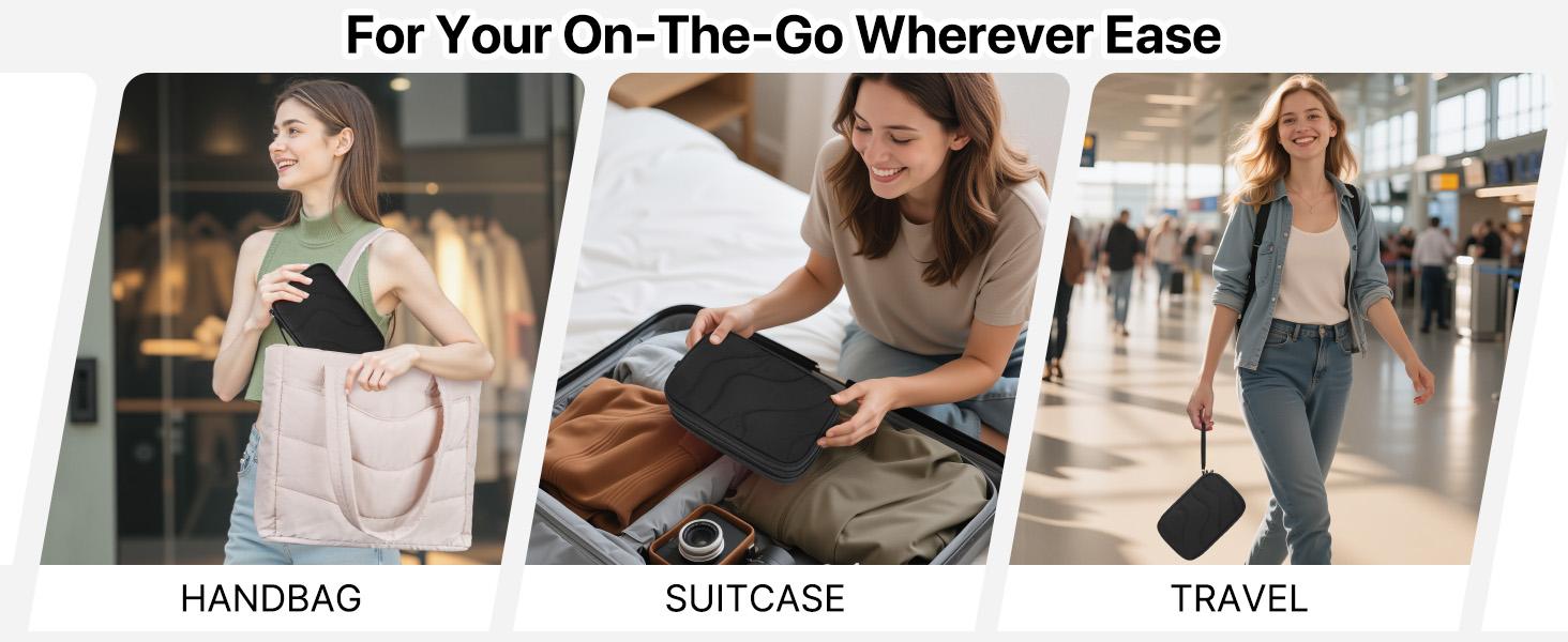 Органайзер для кабелів Skycase XL, рожевий - сумка для гаджетів, павербанку та аксесуарів для подорожей