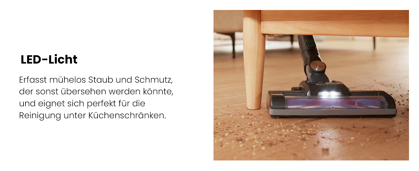 Бездротовий пилосос Vactidy Blitz V8: акумуляторний, 25KPa, 35 хв роботи, для твердих підлог, видаляє шерсть тварин, зелений