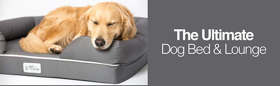 Крісло-лежанка для собак та котів PetFusion Ultimate Memory Foam, сірий колір, 64 x 51 x 14 см