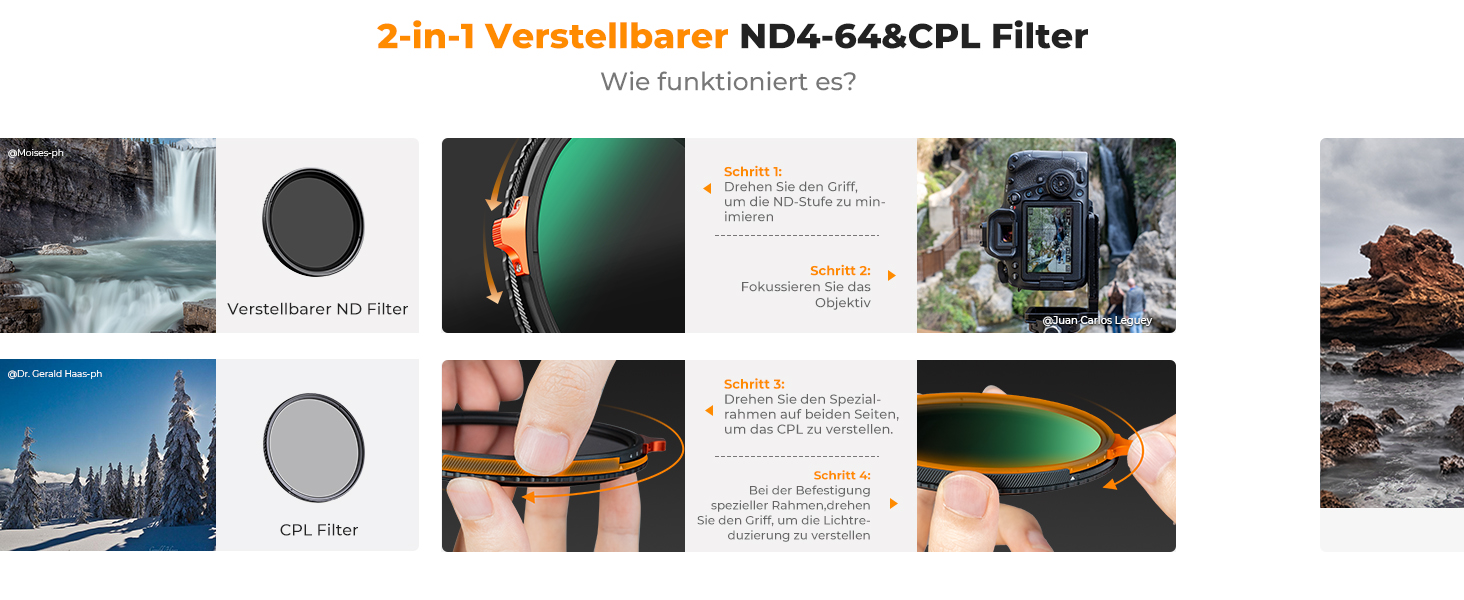 Фільтр K&F Concept Nano-X 37mm 2-в-1: ND та CPL (ND4-ND64)
