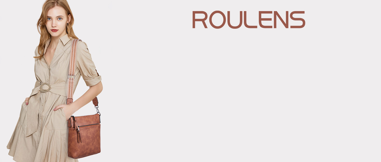 Жіноча легка сумка через плече Roulens з екошкіри, кросбоді з широким регульованим ременем