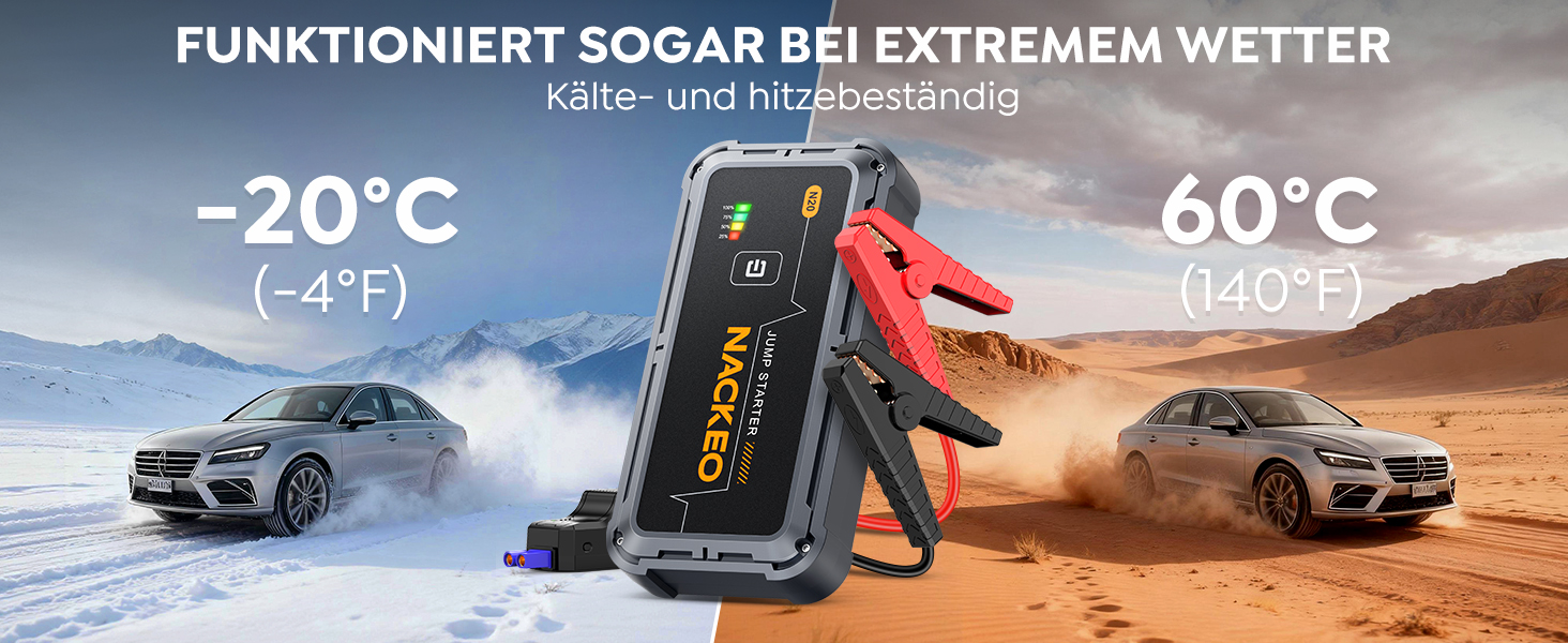 Powerbank Starthilfe 7000A: Зарядний пристрій для автомобіля, 12V, для бензинових та дизельних двигунів (до 10л), з кабелями та LED-ліхтариком, для авто, SUV, вантажівок, мотоциклів