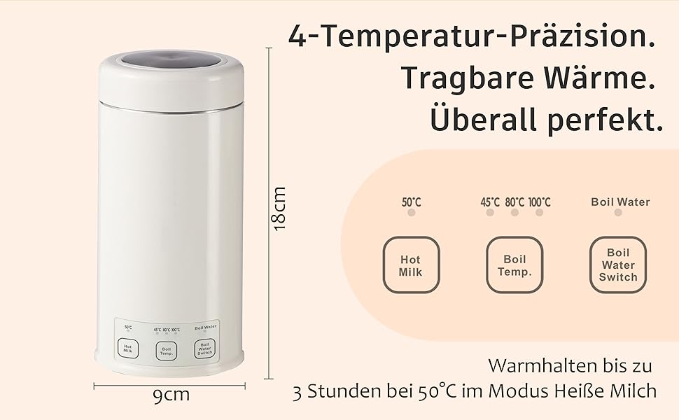 Електричний чайник Schwanenhals 1.0L, ретро-дизайн, нержавіюча сталь, 1000W, автоматичне відключення, захист від перегріву, BPA-free, колір кремовий