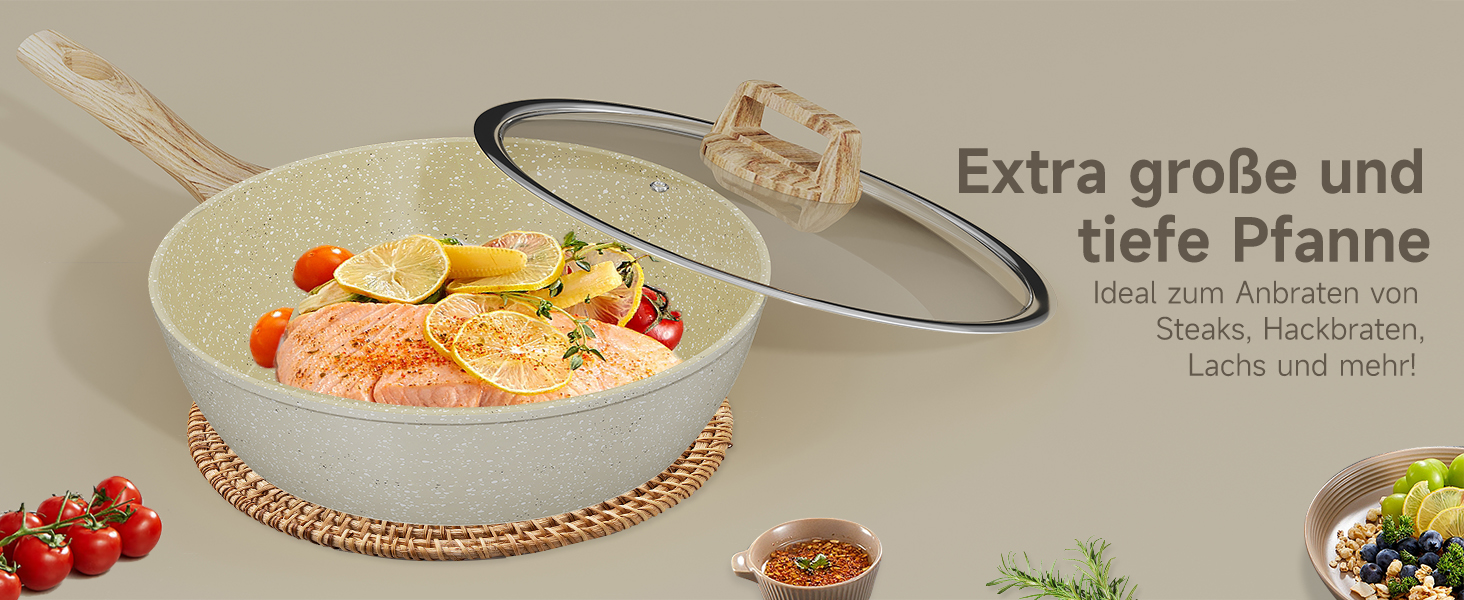 Набір посуду HOMELUX Induktion: 12 предметів, алюміній, антипригарне покриття, посуд з кришкою, без PFOA та PFOS, для індукційних плит