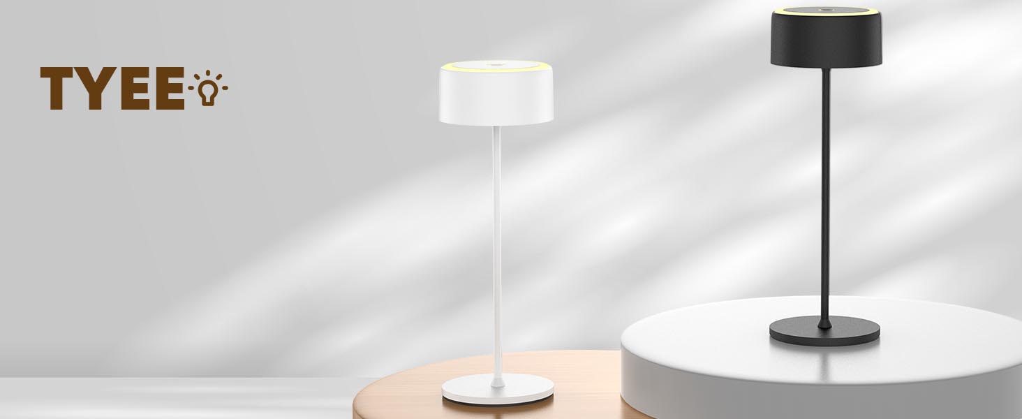 Бездротова LED-лампа TYEE на акумуляторі, диммування, тепле світло 2200-3000K, USB-C, водонепроникна IP54, алюміній, 2 шт. (Помаранчевий)