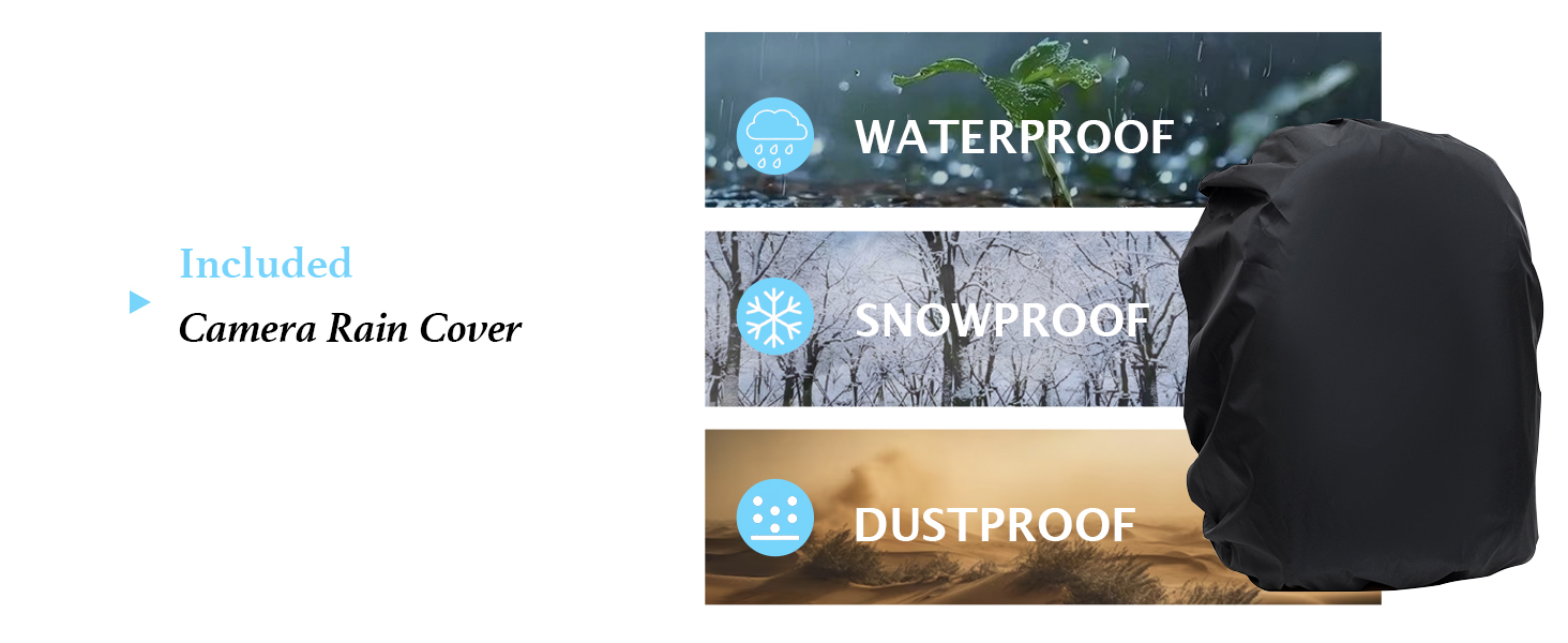 Водонепроникний рюкзак для фотоапарата: камера, DSLR, SLR, об'єктив, штатив, аксесуари, чорний