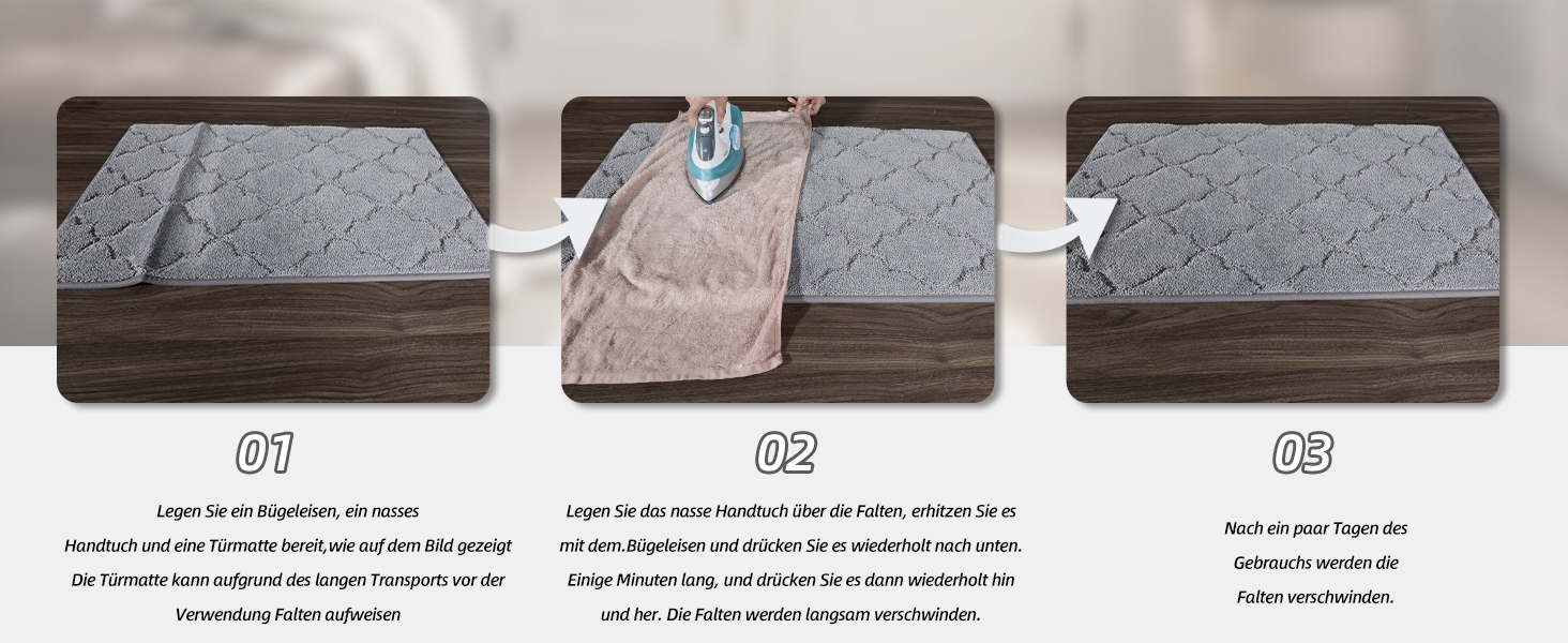 Килимок для входу COSY HOMEER 50x80 см, сірий, антиковзкий, вологостійкий,мийний килимок для дому, кухні, коридору