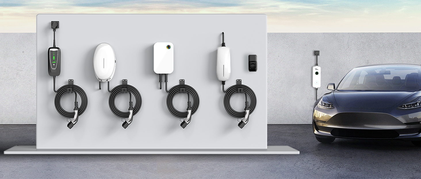 Teskee Мо́більна зарядна станція для електромобілів 11 кВт, роз'єм Type 2, кабель 6 метрів, 3-фазний CEE-штекер