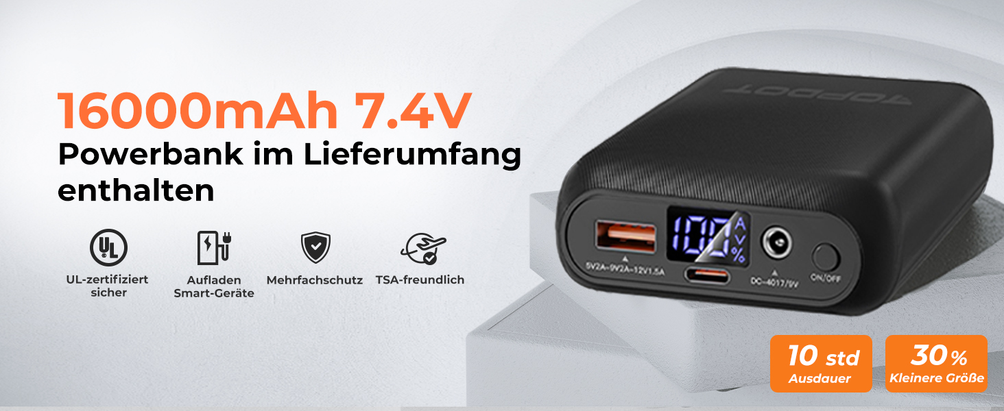 Електрична гріюча жилетка Topdot для чоловіків з Powerbank 7.4V 16000mAh, 8 нагрівальних зон, 3 температурні режими, для активного відпочинку, катання на лижах та риболовлі