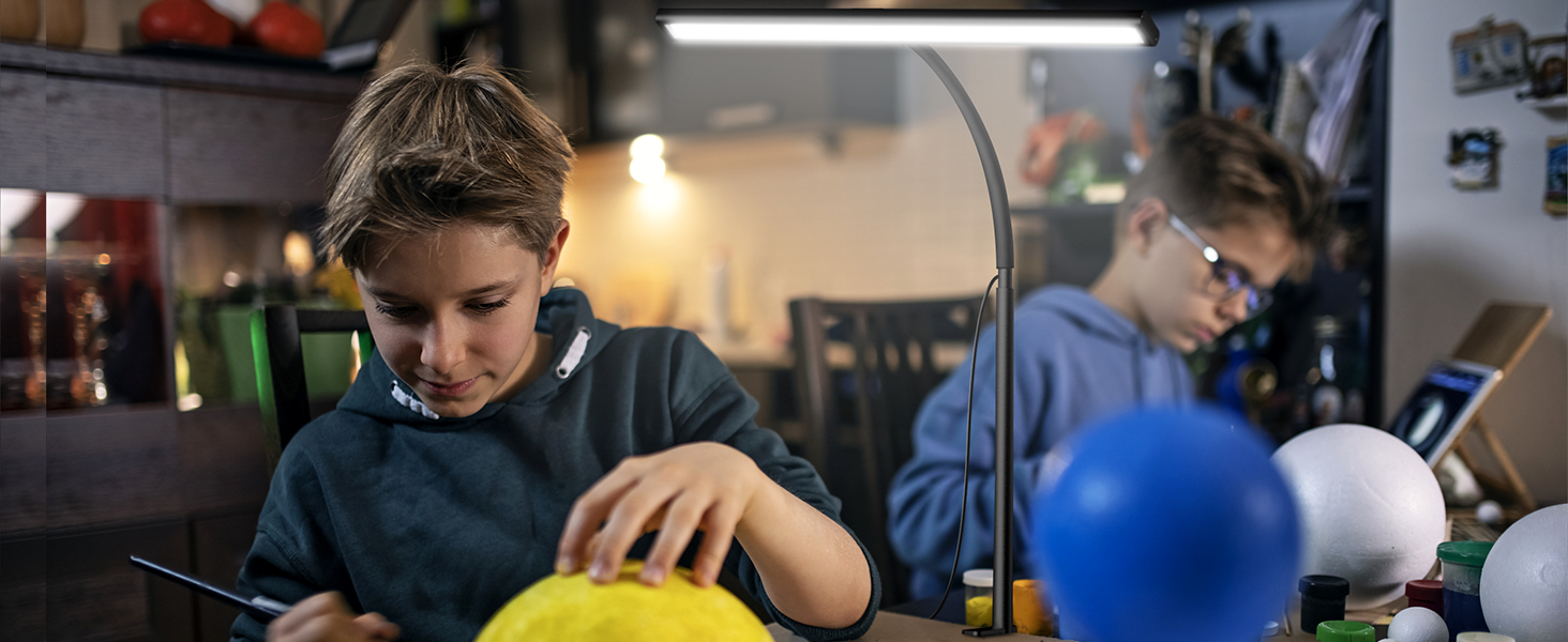 Настільна лампа 10W з регулюванням яскравості - 160 LED, USB-адаптер, 3 колірні температури, 10 рівнів яскравості, гнучкий 70см 