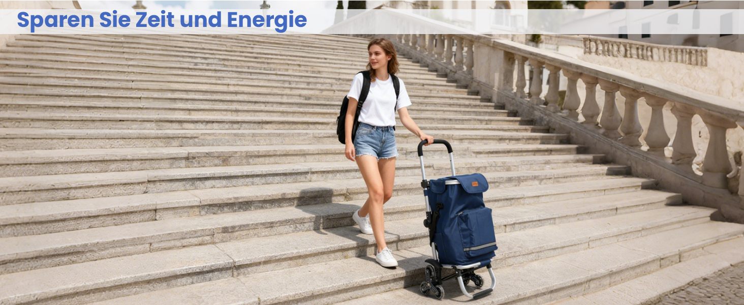 Тролей для покупок Sekey XXL з підйомником для сходин, 3 колеса, для кемпінгу та покупок, регульована ручка, алюміній 3-в-1, з відділенням для їжі та напоїв, чорний