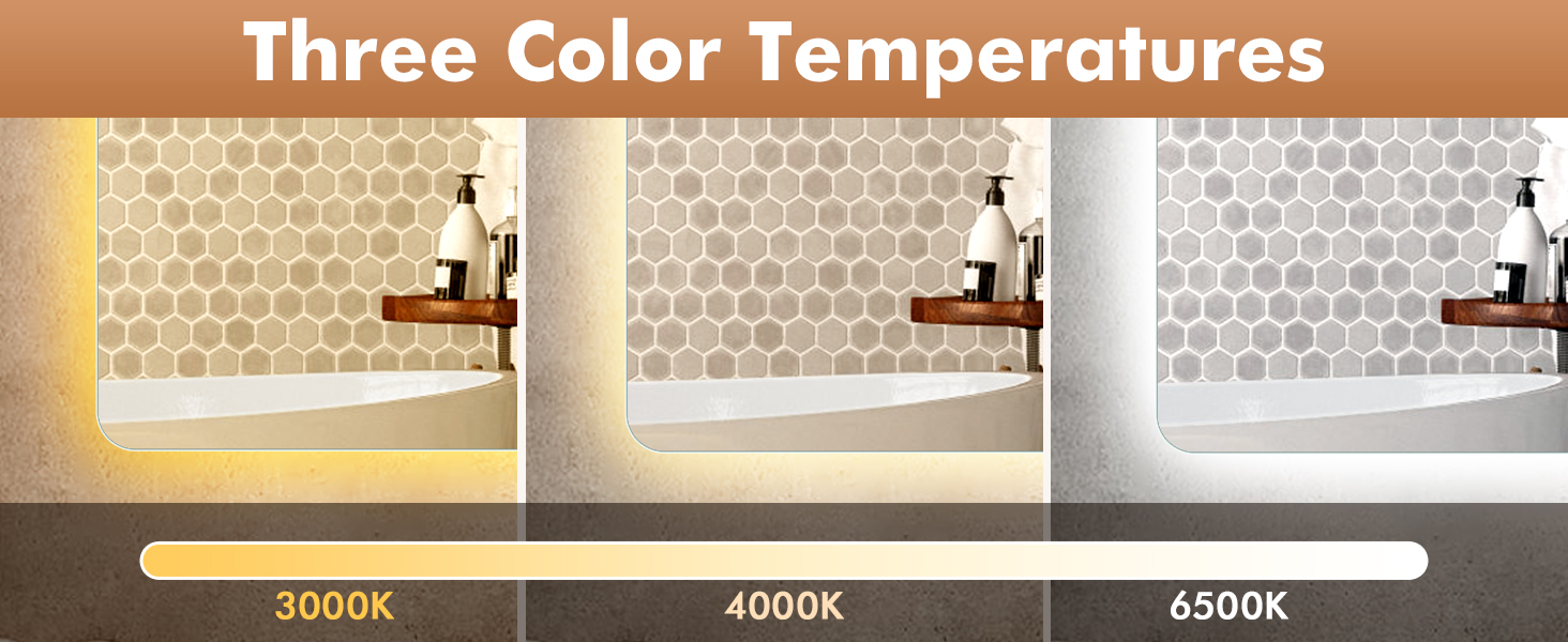 Дзеркало для ванної кімнати Viugreum з підсвічуванням 50x75 см, овальне LED дзеркало для ванної, диммування, 3 кольори світла, проти запотівання, годинник, сенсорна кнопка, дзеркало з LED підсвічуванням для ванної кімнати, вітальні (50x70 см)