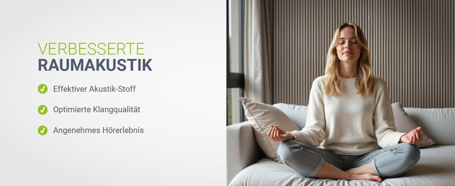 Акустичні панелі Juskys для стін, набір 4 шт (2,88 м²), 120x60 см, шумопоглинаючі декоративні панелі від луни та шуму, колір Дуб (Світлий натуральний дуб)