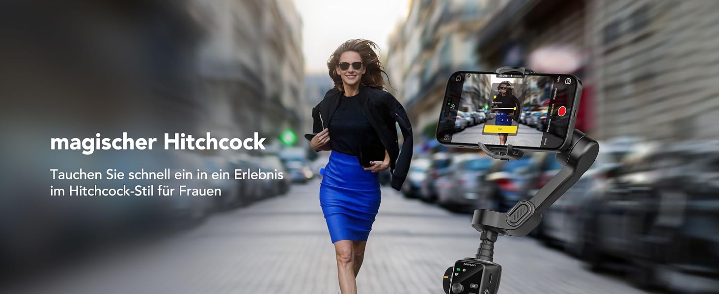 Стабілізатор для телефону Smart V8 Black з 3-осьовою стабілізацією та 7.8-дюймовою штангою, AI-трекінг, OLED-дисплей, кнопка зйомки