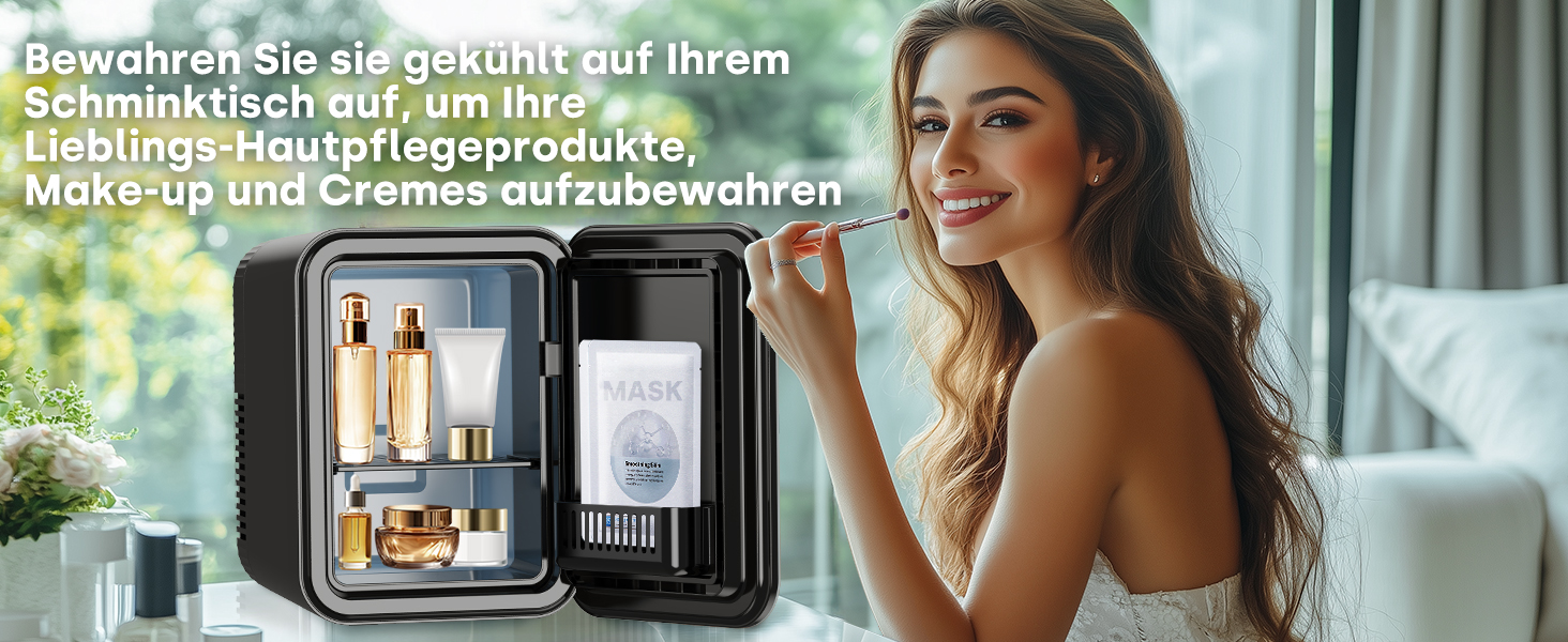 Mini холодильник Enventor 10L: для кімнати, авто, офісу. Охолодження та нагрів, 12V/220V, тихий, чорний