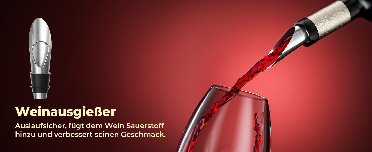 Електричний відкривачка для вина GHB 6-в-1 з USB-зарядкою, зрізач фольги, виливає вино та вакуумний затвор. Подарунок для поціновувачів вина