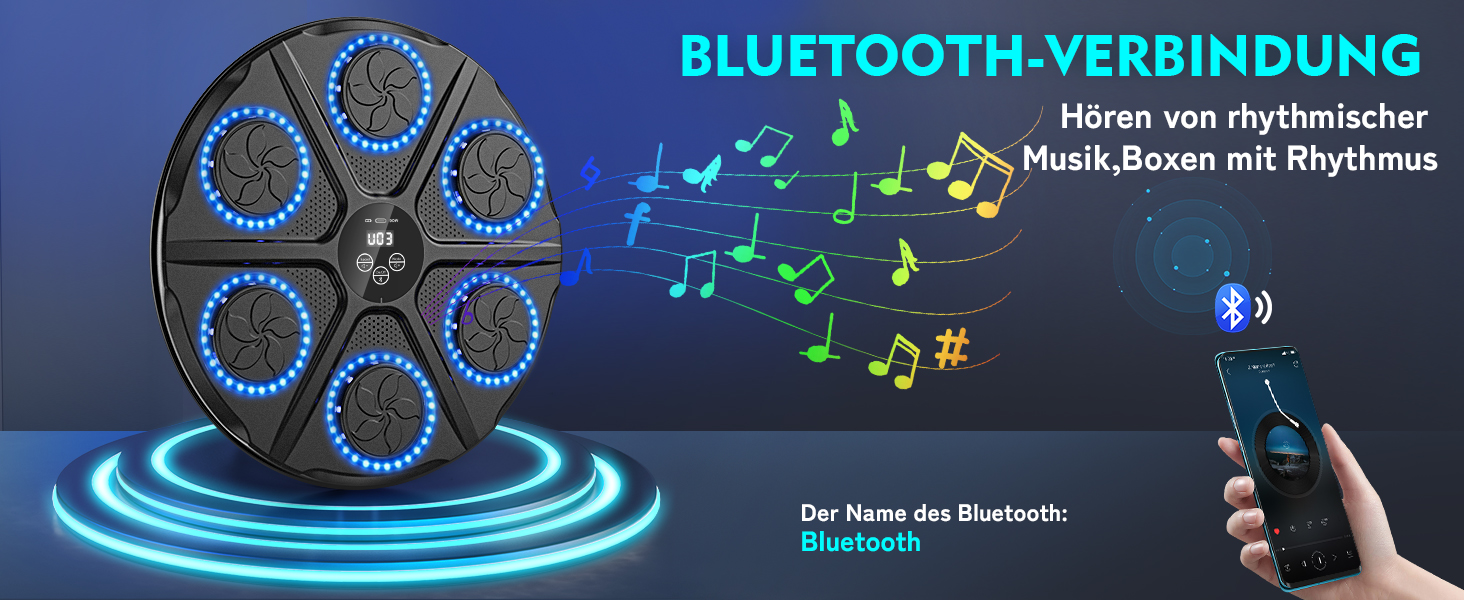 Музична боксерська машина YORRAKA для дорослих - LED-дисплей, Bluetooth, 12 режимів швидкості, з рукавичками