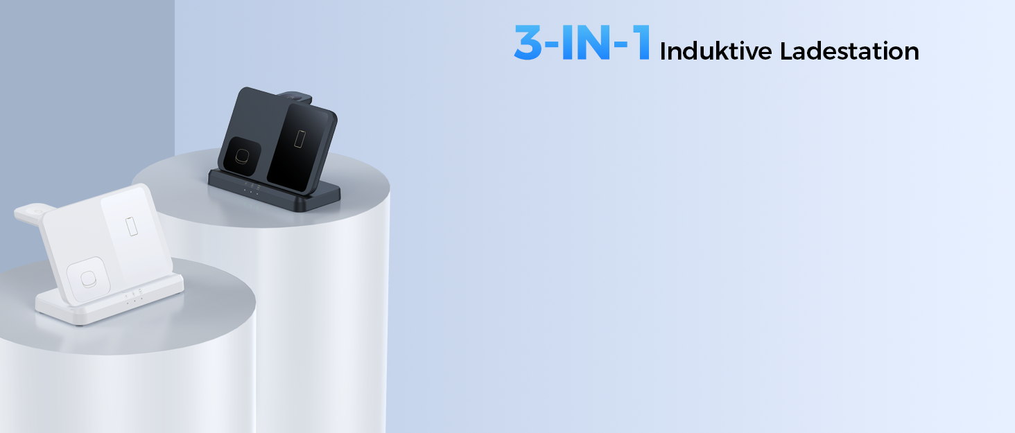 Бездротова зарядка EGV 3-в-1 для Samsung Galaxy S25 Ultra/S24/S23, Z Fold/Flip 7/6, Buds, Watch Ultra/8/7, знімний адаптер, чорний