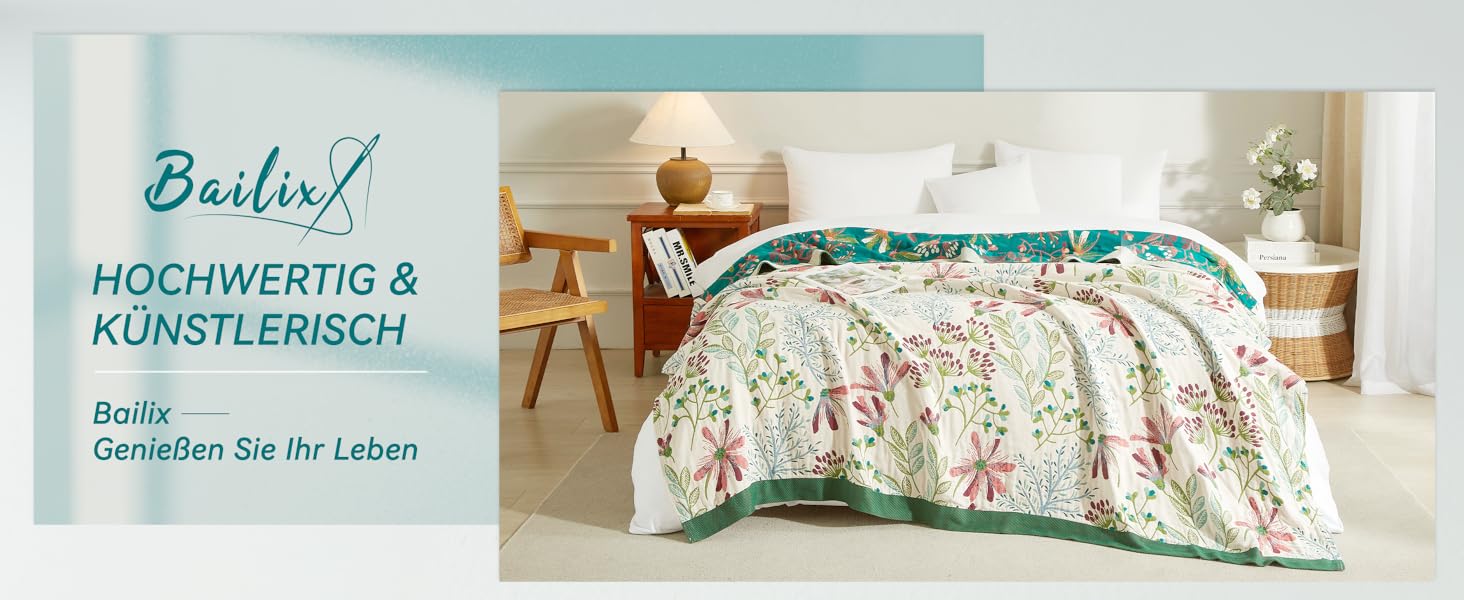 Богемна ковдра Boho 150x200 см, 100% бавовна, двостороння муслінова ковдра, плед для дивану та ліжка, Patchwork, зелено-бежева