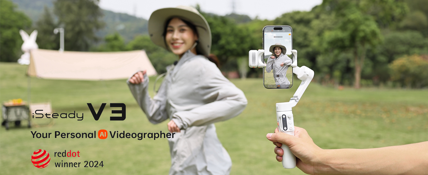 Hohem iSteady V3 – Стабілізатор для смартфона з AI-трекером, магнітним світлом та пультом ДУ