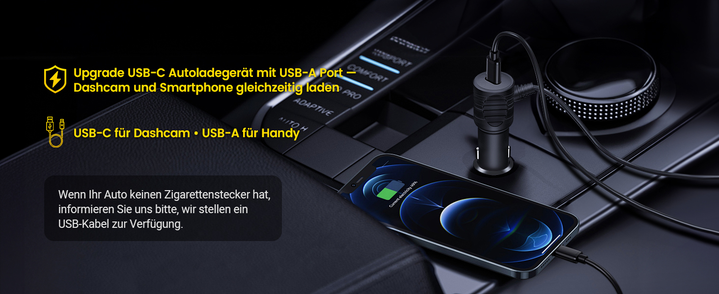 Автомобільний відеореєстратор GKU 4K+1080P (передній та задній), 5GHz WiFi, з карткою пам'яті 64GB, глянцевий чорний