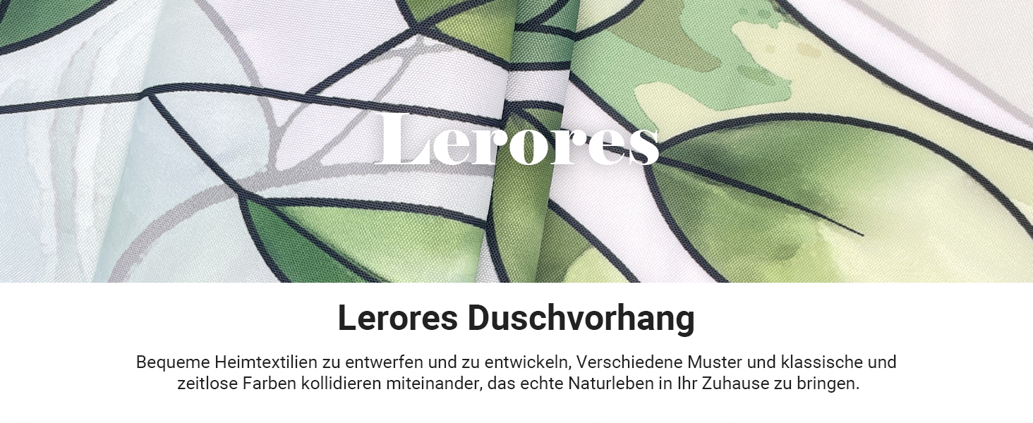 Штора для душу 200x200 см, зелені листки, антигрибкова, текстильна, водовідштовхувальна, поліестер, з кільцями (1 шт)