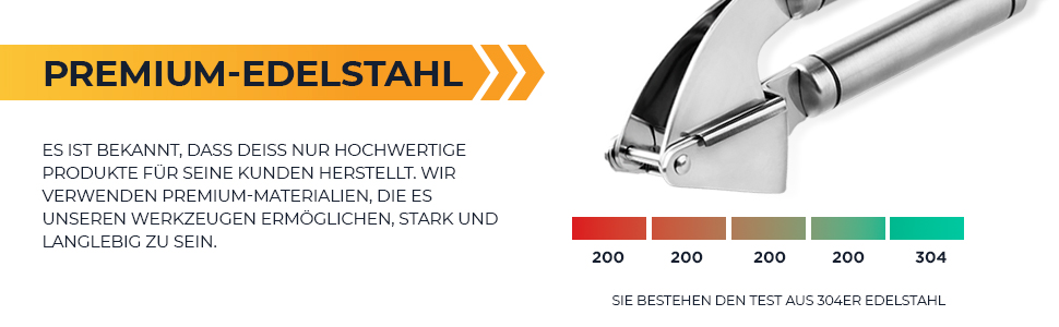 Набір для часнику Deiss PRO: прес-часникодавна та силіконова очищувачка з нержавіючої сталі, придатна для посудомийної машини