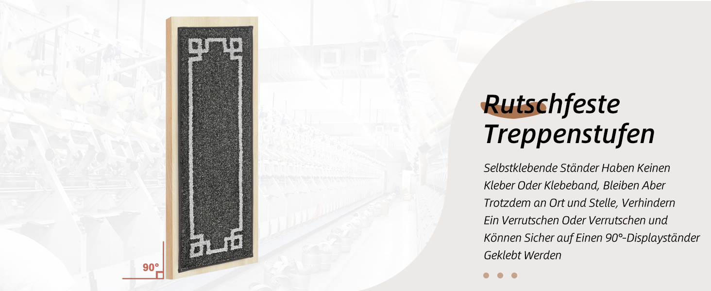 Килимочки на сходи BEQHAUSE, 4 шт., самоклеючі, для дітей, літніх людей та домашніх тварин, 100% поліестер, TPE-підкладка, 22x70 см, темно-сірий