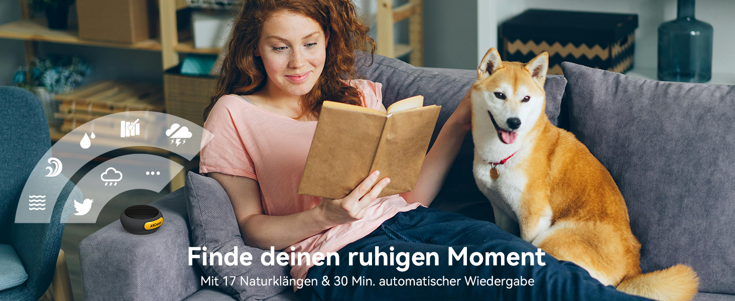 Портативна Bluetooth-колонка ANCwear з мікрофоном, на зап'ясті, білий шум (17 звуків), водонепроникна, для бігу, трекінгу та outdoor спорту, чорна