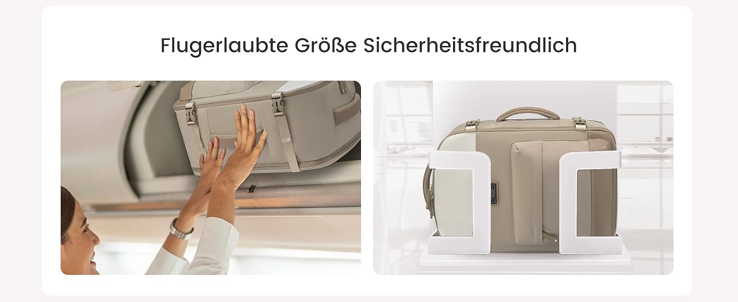 LOVEVOOK Рюкзак для ручної поклажі жіночий, великий дорожній рюкзак, 45L, валіза-рюкзак, рюкзак для подорожей, для ноутбука 17,3 дюйма, на вихідні, діловий, ручна поклажа, 1-бежевий хакі 50x20x36 см (45L, комплект)