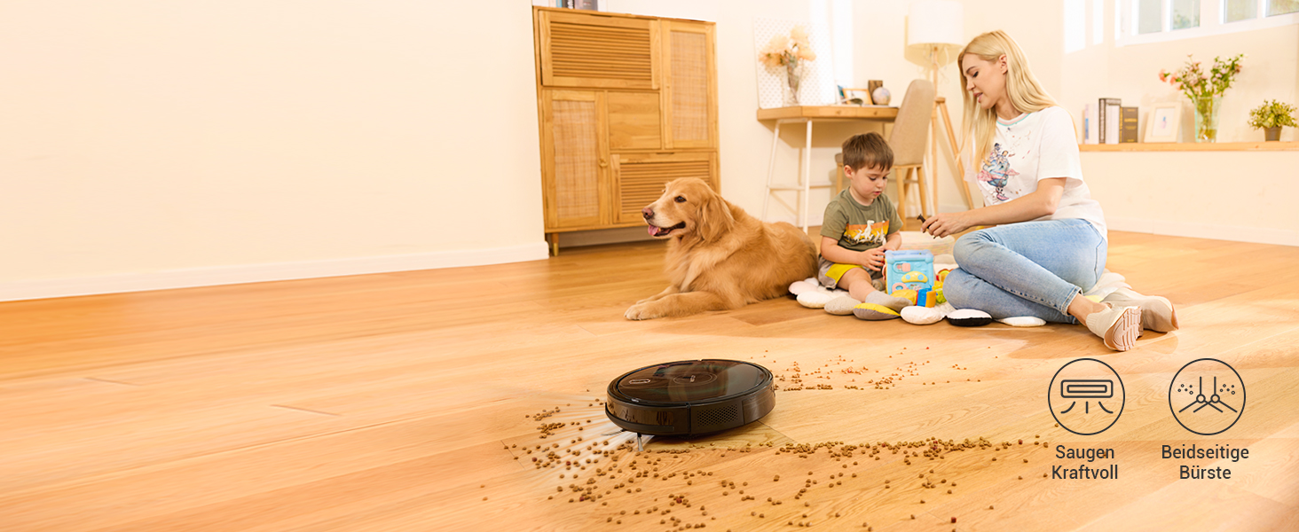 Робот-пилосос Vactidy Nimble T8 2-в-1 з функцією миття, 3000Pa, чорний