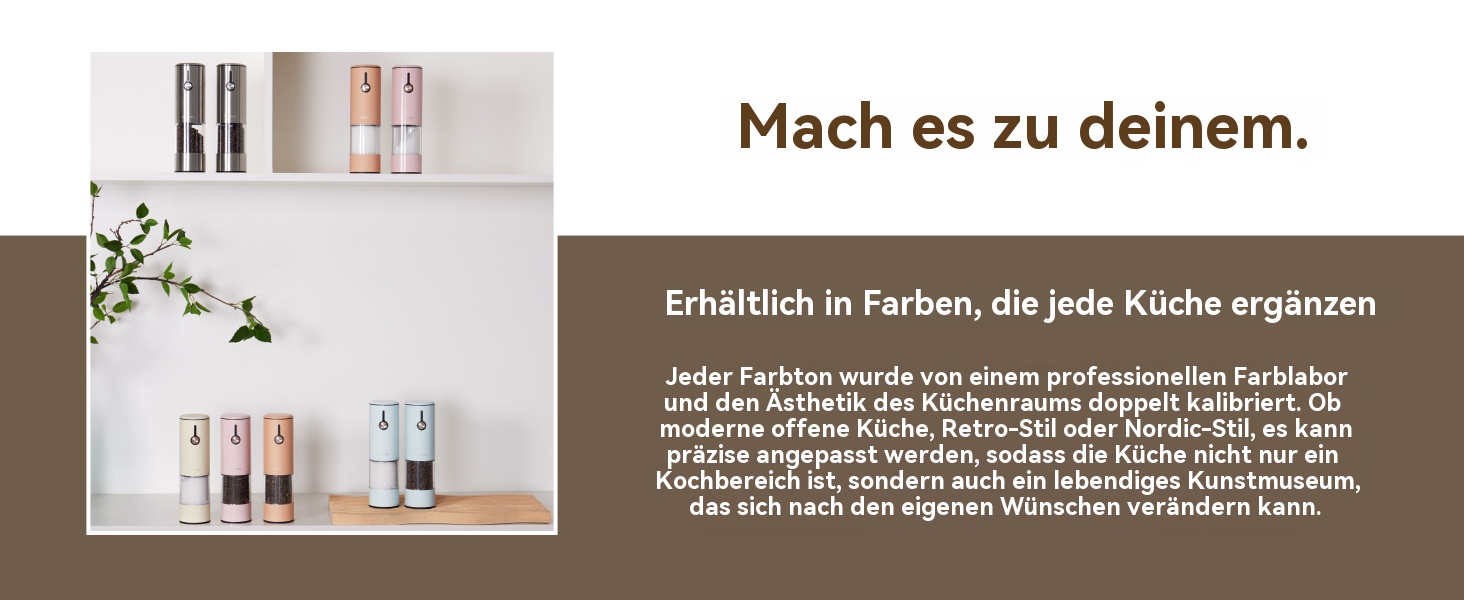 Електричні мельниці для солі та перцю 2 шт. з USB-зарядкою, 6-ступеневим жорном, LED-підсвічуванням та захистом від пилу. Перезаряджувані кухонні помічники