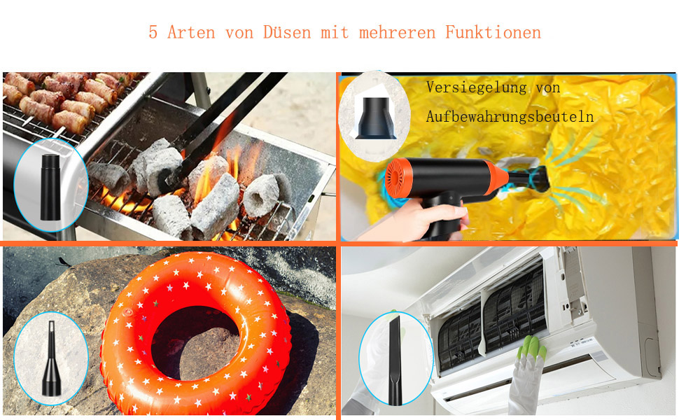 Електричний пилосос-фен 3-в-1 Staubgebläse: потужний, для чищення клавіатури, дивану, авто (110000 об/хв, 13000 Па)