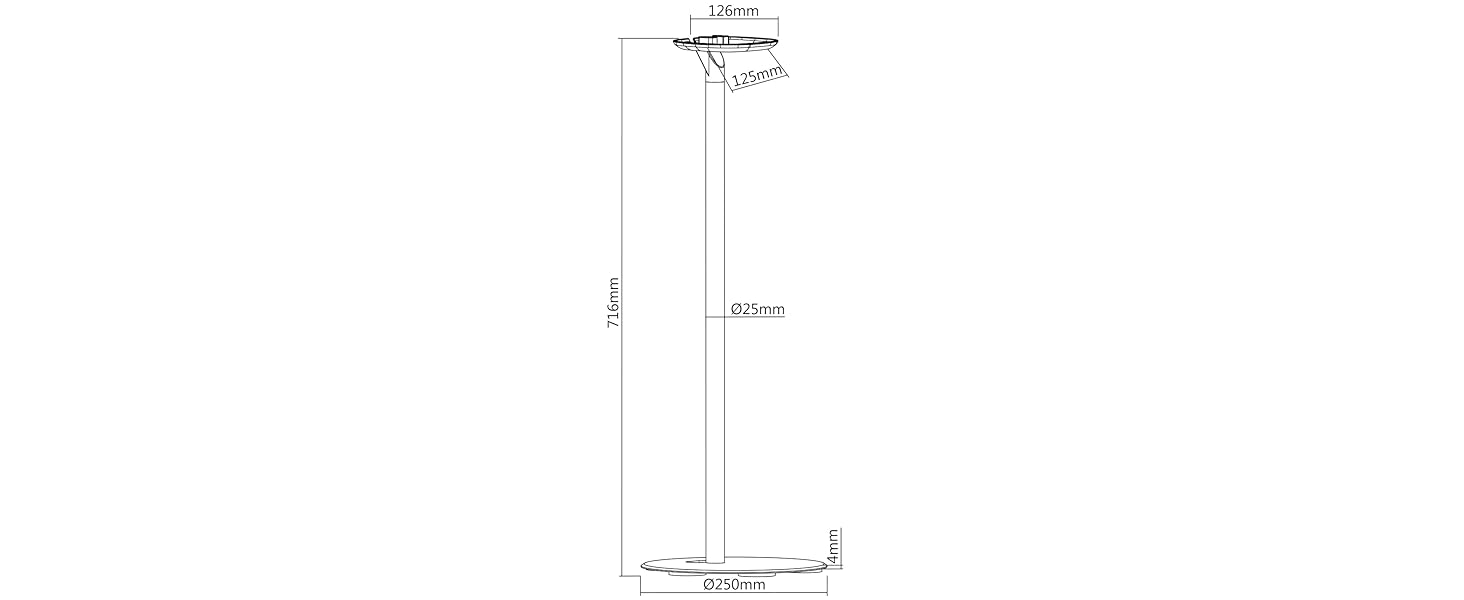 Підставка-стійка для колонок Sonos One та Sonos Play Maclean MC-841 з кабельний-менеджментом, комплект 2 шт.