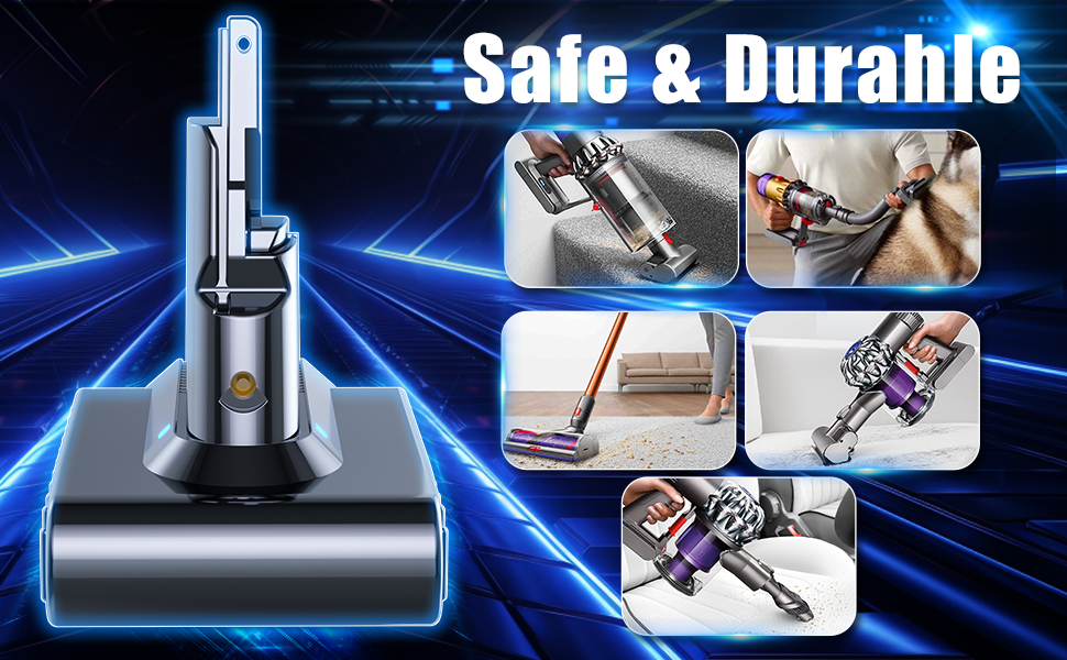 Замінний акумулятор BATTOOL V10 6000mAh для пилососів Dyson V10/SV12 (з фільтром та щіткою)