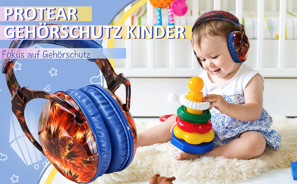 Навушники для захисту від шуму для дітей з аутизмом, SNR 28 dB. Ідеально для феєрверків та концертів.