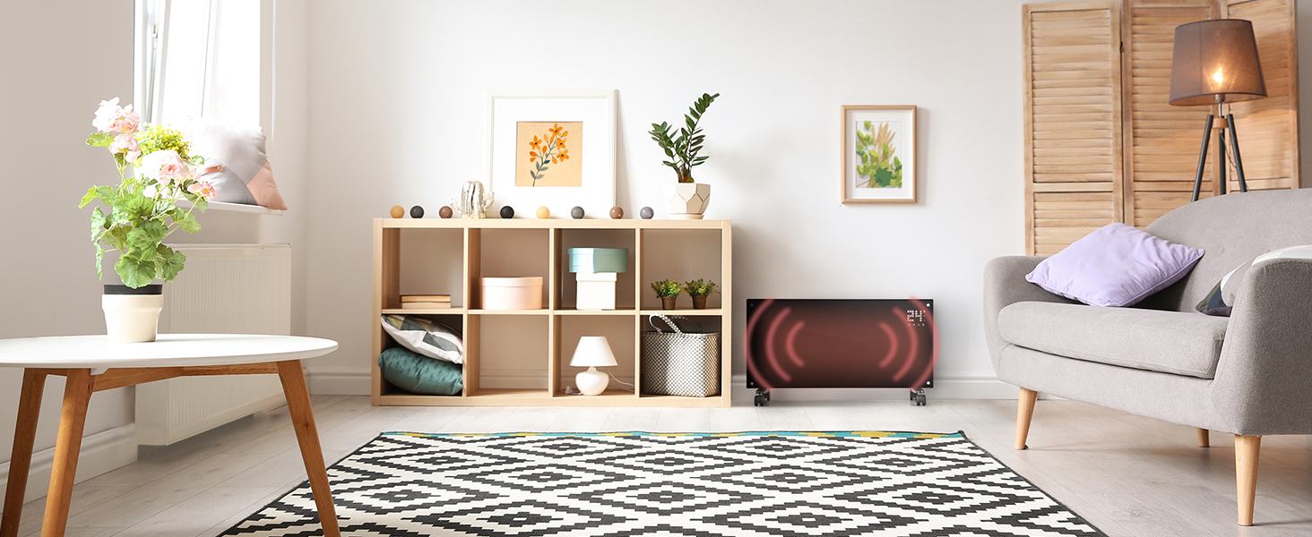 Електричний конвектор Klarstein: мобільний нагрівач з термостатом, 2000 Вт