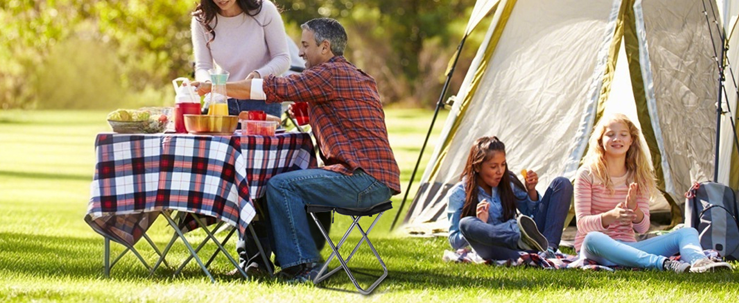 Складний туристичний стільчик для кемпінгу з алюмінію, міні-стілець для відпочинку на природі, риболовлі, пляжу та саду