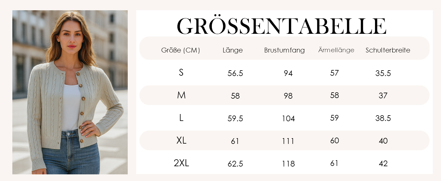 Жіночий в'язаний кардиган GRECEREE з V-подібним вирізом та ґудзиками, осінньо-зимовий светр з кишенями (Вершково-жовтий, L)