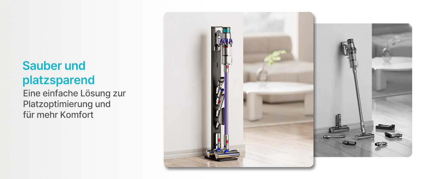 Підставка для пилососів Dyson з 4 гачками та 4 полицями, сумісна з серіями Gen5, V15, V12, V11, V10, V8, V7 та V6, без свердління, для зберігання пилососа та аксесуарів