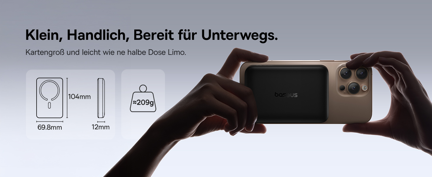 Power Bank Baseus Enerfill MagSafe 10000mAh 22.5W Чорний - Бездротова зарядка MagSafe для iPhone