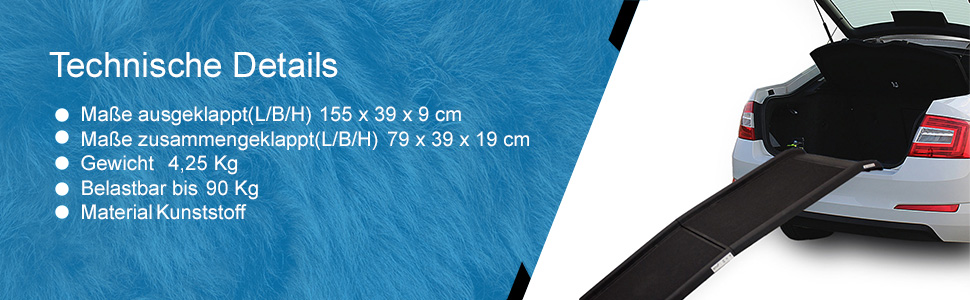 BITUXX® пандус для собак, сходи для собак, допомога у заїзді для собак, складаний, з пластику